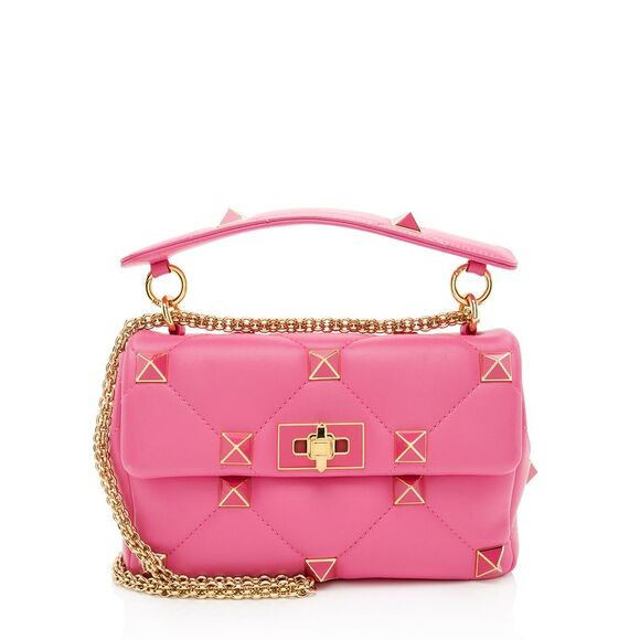 Valentino Handbags - Valentino Calfskin Roman Stud Medium Shoulder Bag